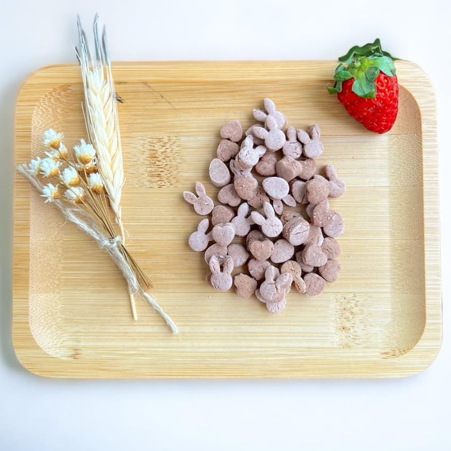 Petisco de aveia e fruta para coelhos e roedores