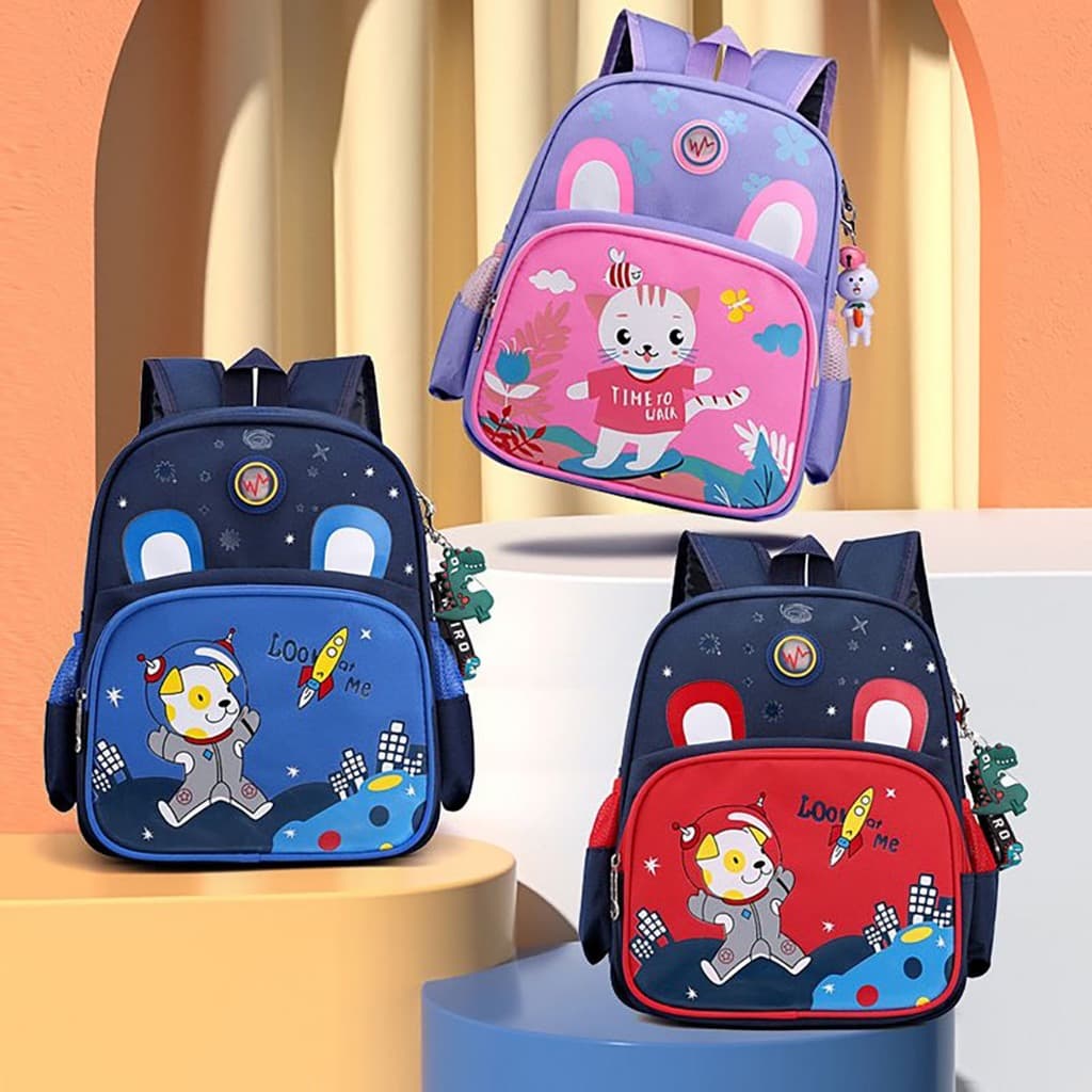 Mochila Infantil Escolar Viagem De Desenho Dinossauro Coelho Gato Com Grande Capacidade presente para criança Promoção