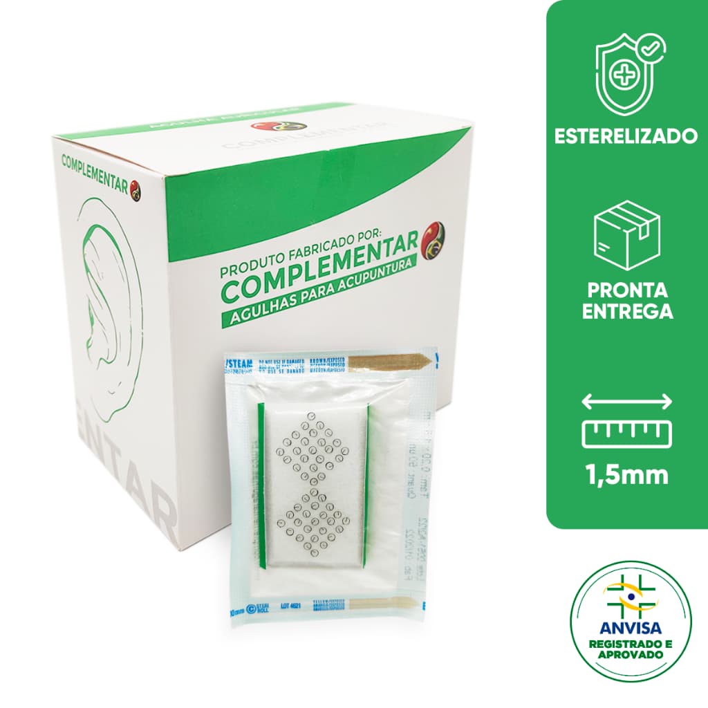 Agulha Auricular 1,5 mm - Acupuntura Auricular Auriculoterapia