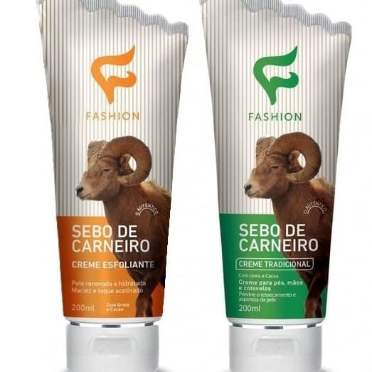 Kit 2 Sebo de Carneiro Tradicional ou Sebo Esfoliante Fashion