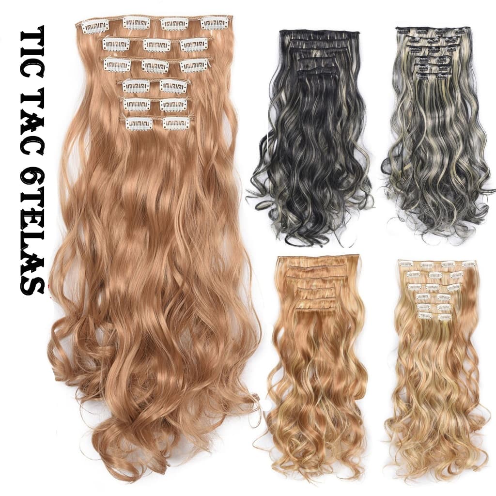 Cabelo Orgânico Tic Tac Ondulado 6 Telas 60cm fio sem brilho