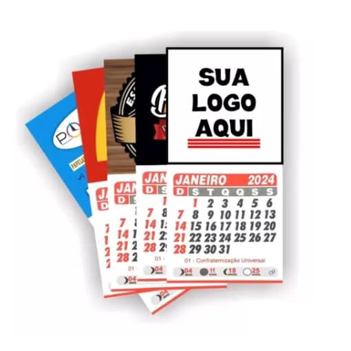 20/30/40 mini calendário 2026 personalizado