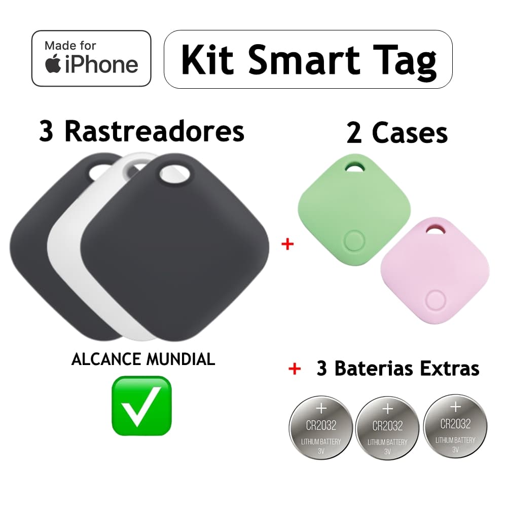 Kit 3 Tag Localizador GPS iPhone iOS
