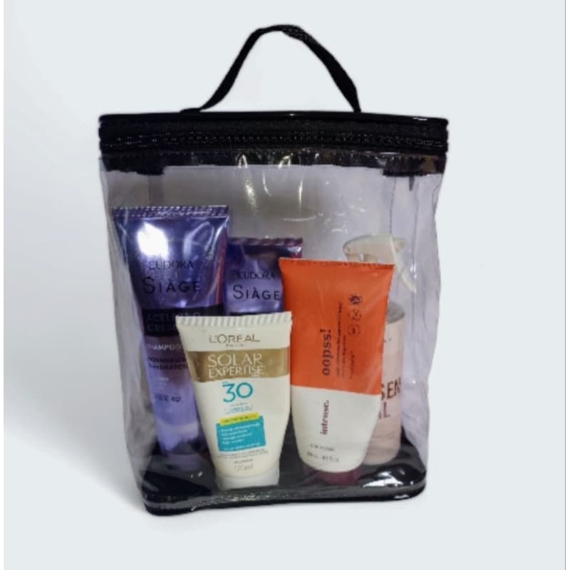 Porta shampoo transparente necessarie organizadora