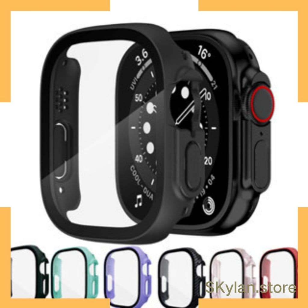 Capa Bumper com Pelicula Vidro Protetor tela Compativel Apple Watch 8 Ultra 49mm PORFAVOR LEIA A DESCRIÇAO