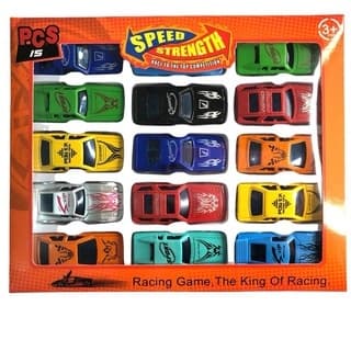 Kit Com 15 Carrinhos Coloridos Coleção Carros De Brinquedo Menino Diecast