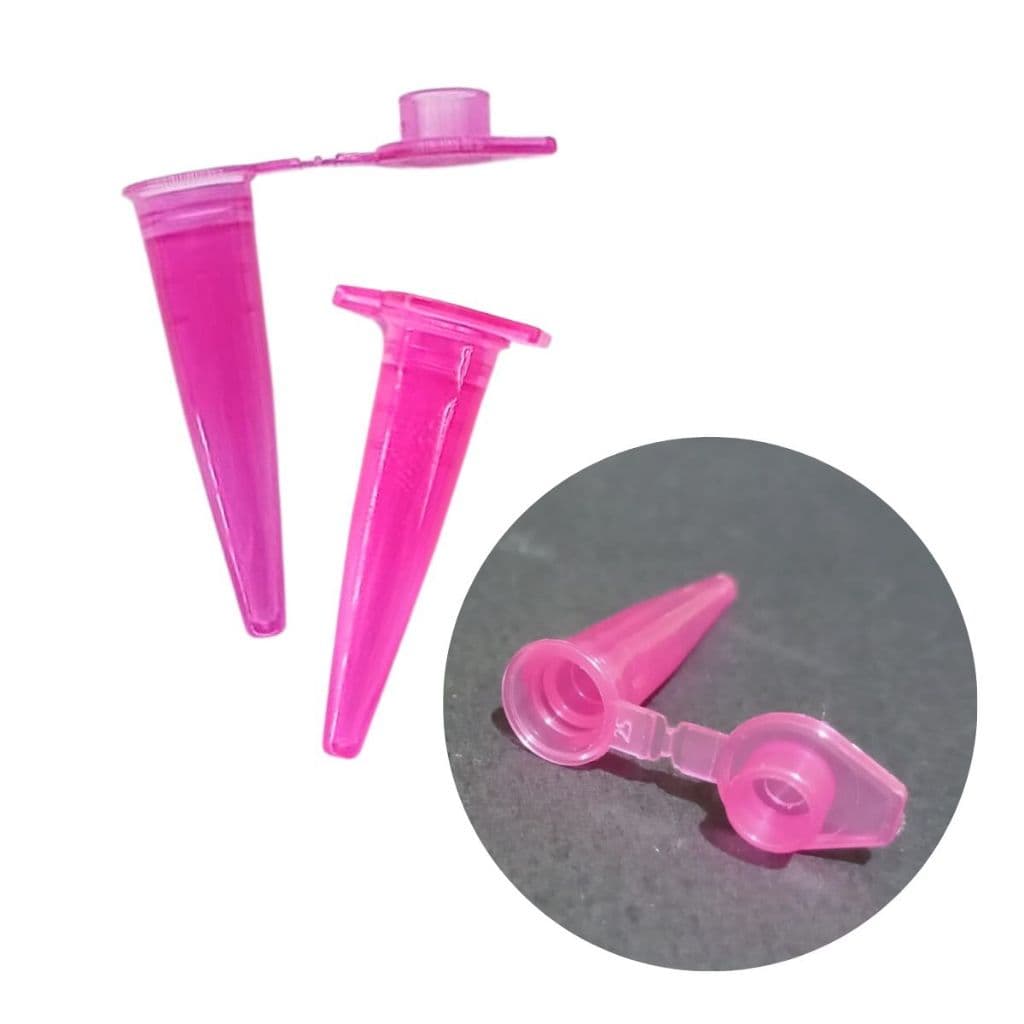 Microtubo De Centrifugação Flaconete Pino Cápsula 0,3ml - 0,38 Econômico 1.000 Unidades - Pink
