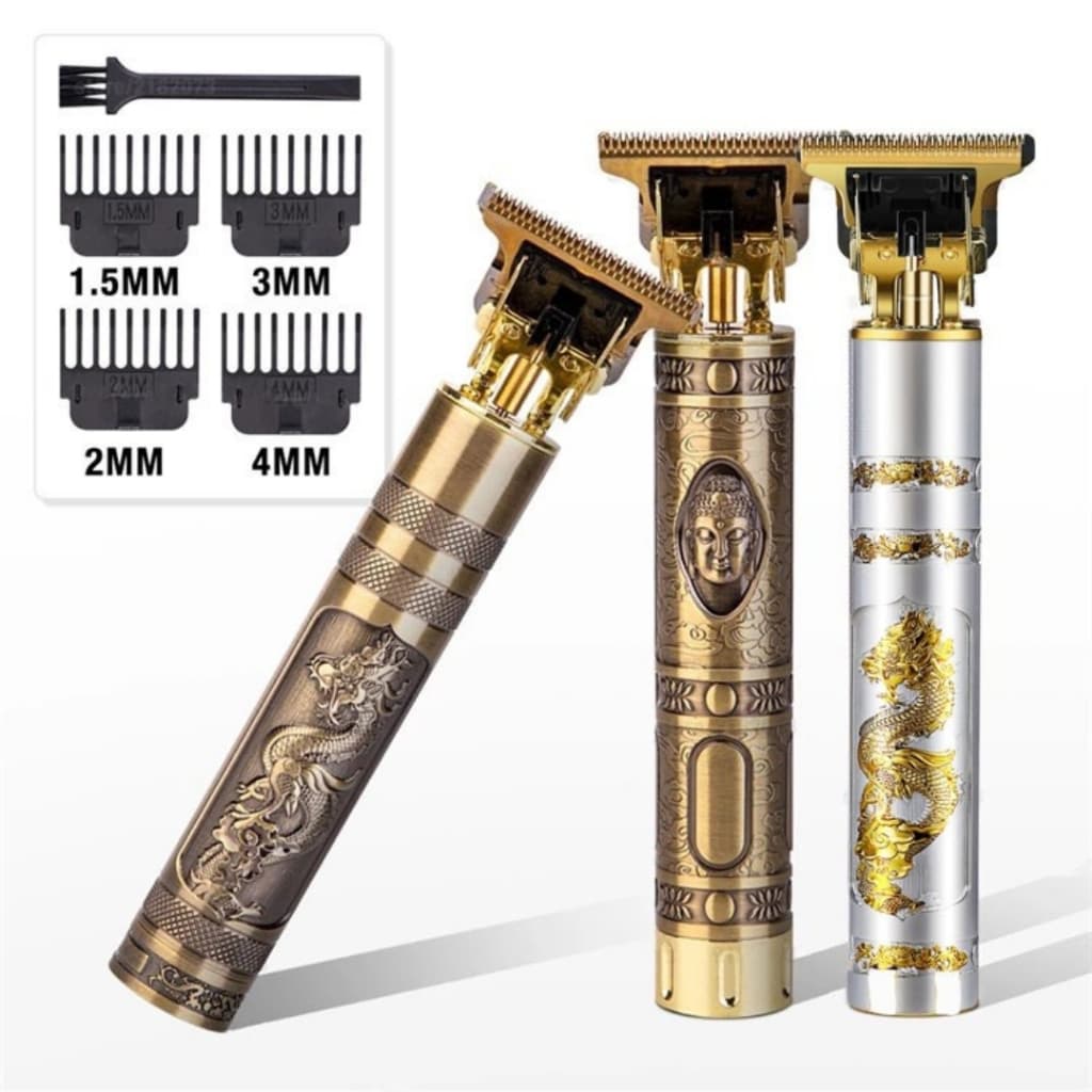 Máquina de cortar cabelo barbeiro profissional dragão elétrica bateria recarregável