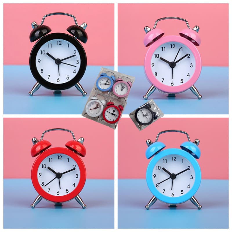 Mini Relógio Despertador Redondo De Mesa Para Lateral Da Cama / Relógio De Mesa / Relógio 3781