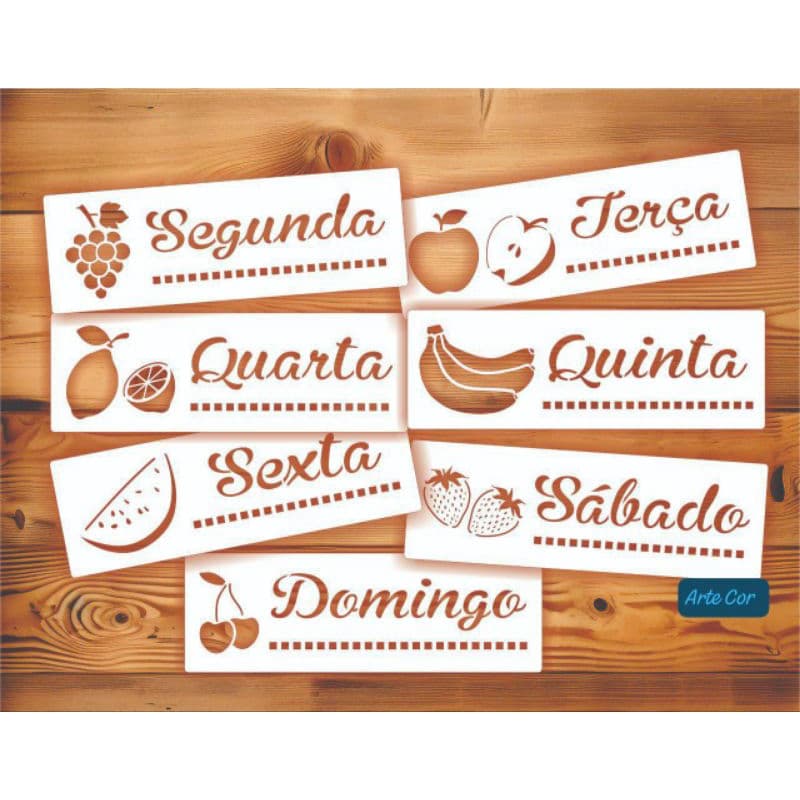 Estencil Semaninha II / Dias da semana / n.237