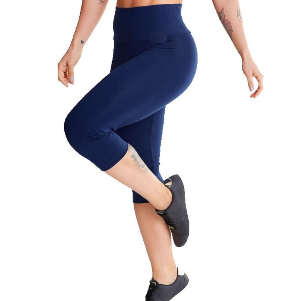Calça Legging Corsário Suplex Cintura Alta Academia Fitness