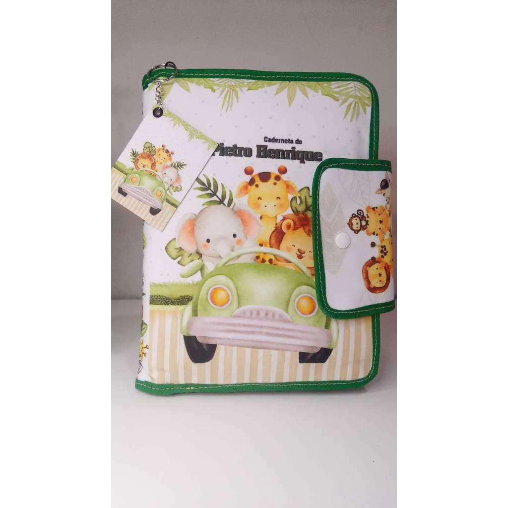 Capa de caderneta de vacinação Safari Personalizada