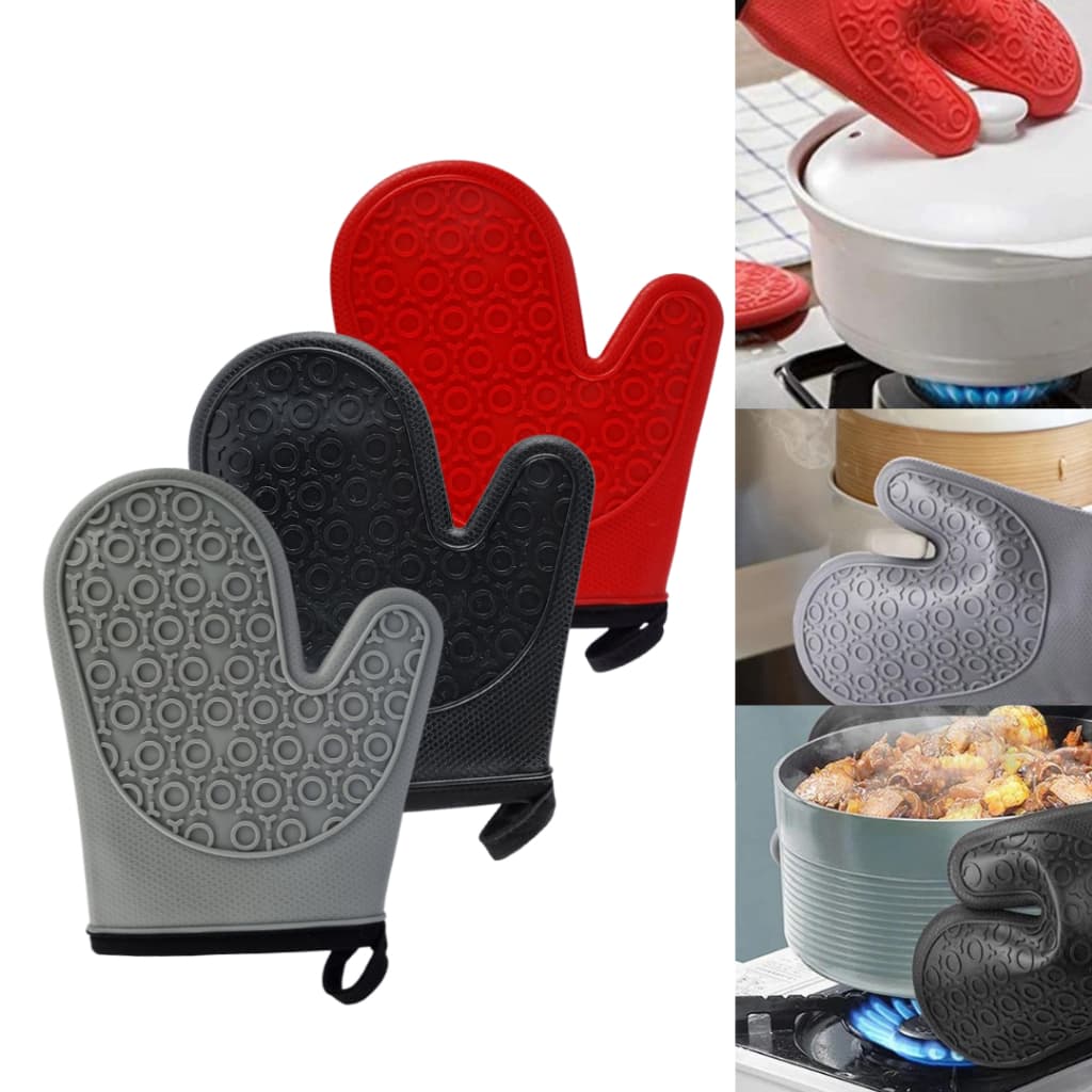 Luva Térmica Silicone Forno Fogão Cozinha Quente - TOP