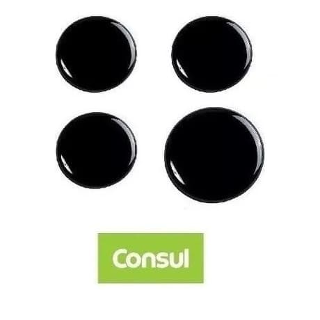 Kit Espalhador Tampas Do Fogão Consul Cfo4nab 4 Bocas 1 G e 3 P