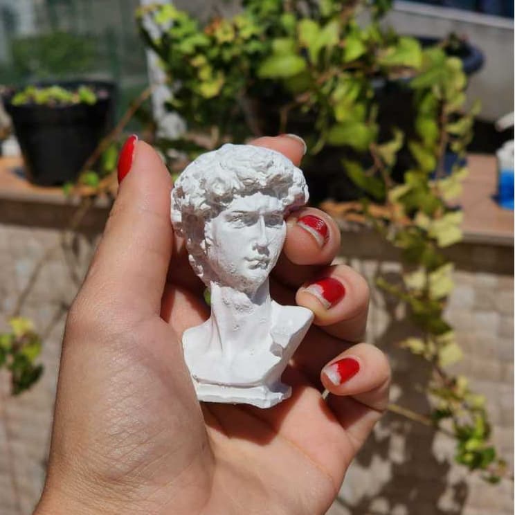 David De Michelangelo Escultura decoração Busto Grego Estátua Gesso com cimento