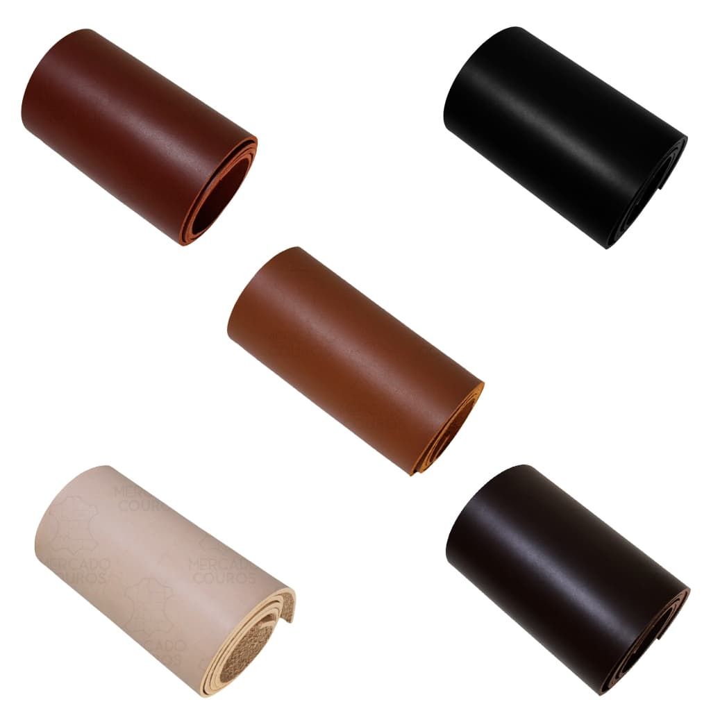 Retalho Couro Soleta 2.5/3mm Legítimo Crú 60x30 Tanino