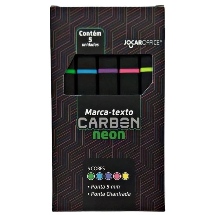 MARCA TEXTO CARBON NEON C/5 UNIDADES JOCAR OFFICE