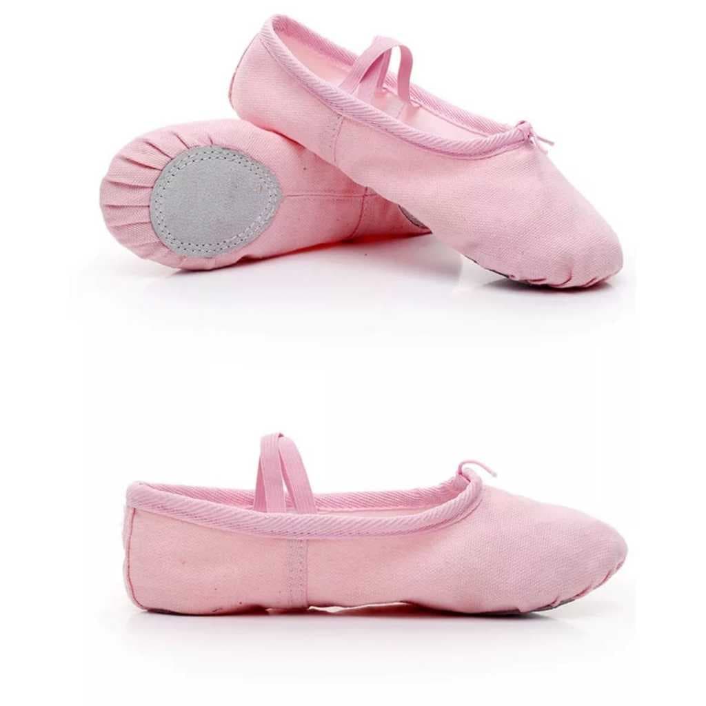 Sapatilha De Tecido Flexível Para Ballet Adulto Criança