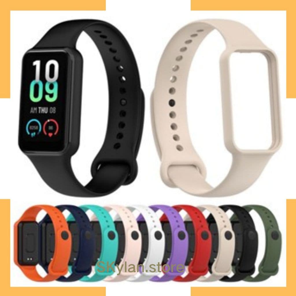 Pulseira Silicone WatchStrap Para Huami Amazfit Band 7 SmartWatch Soprt band7 Fivela Nova