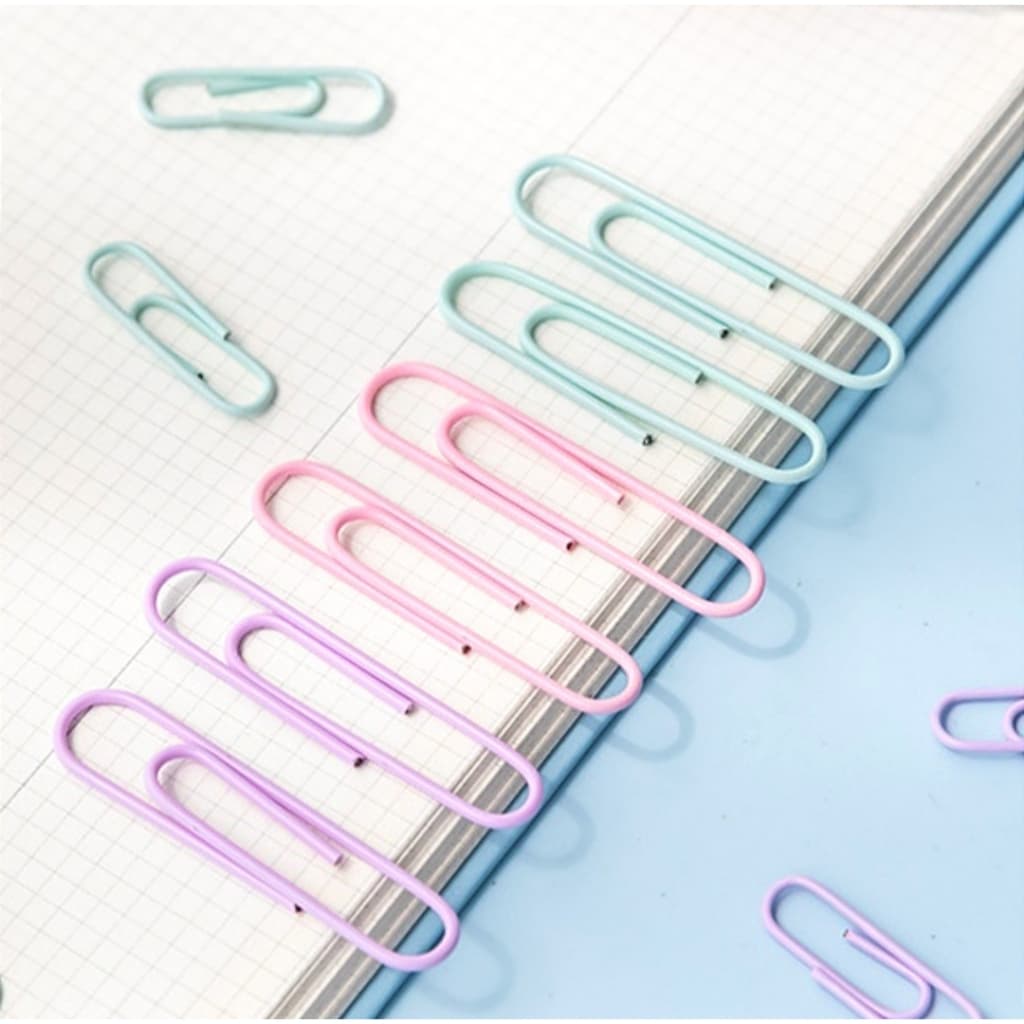Clipes Para Papel Cor Pastel - 60 Unidades