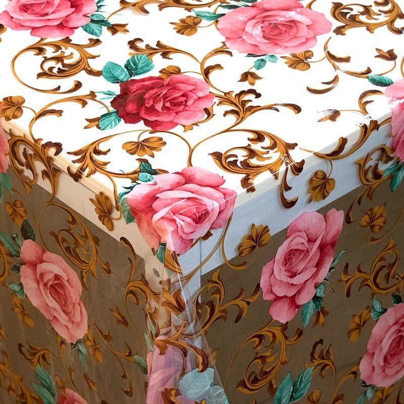 Toalha De Mesa Cristal 6, 8, 10 e 12 lugares - Plástico Transparente