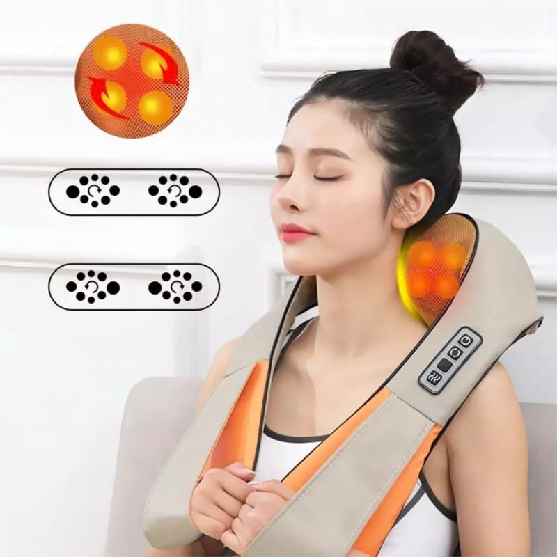 Massageador lombar pescoço Colete Shiatsu  Massageador Cervical Ombros Lombar Pescoço  Elétrico Bivolt
