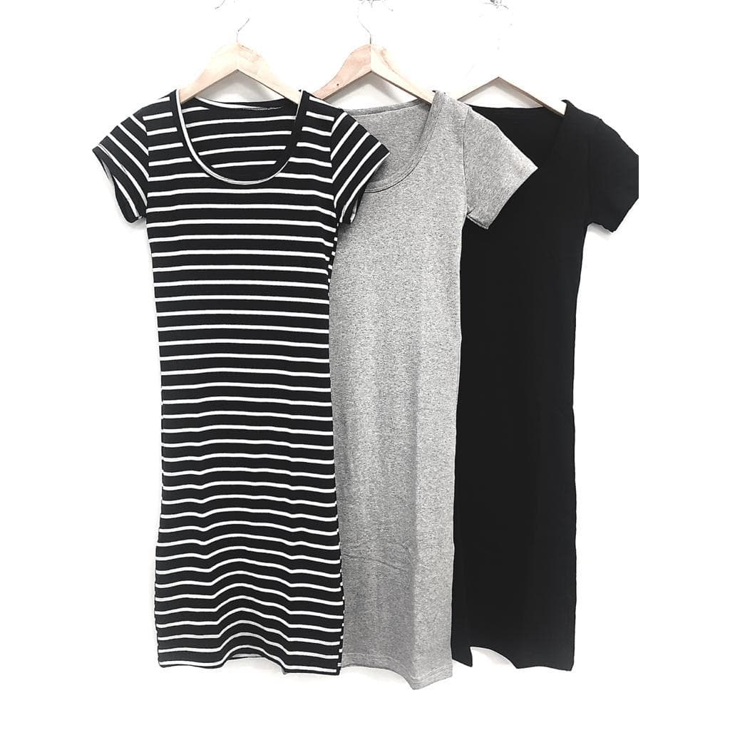 Vestido gestante manga curta ribana 96% algodão 4% elastano