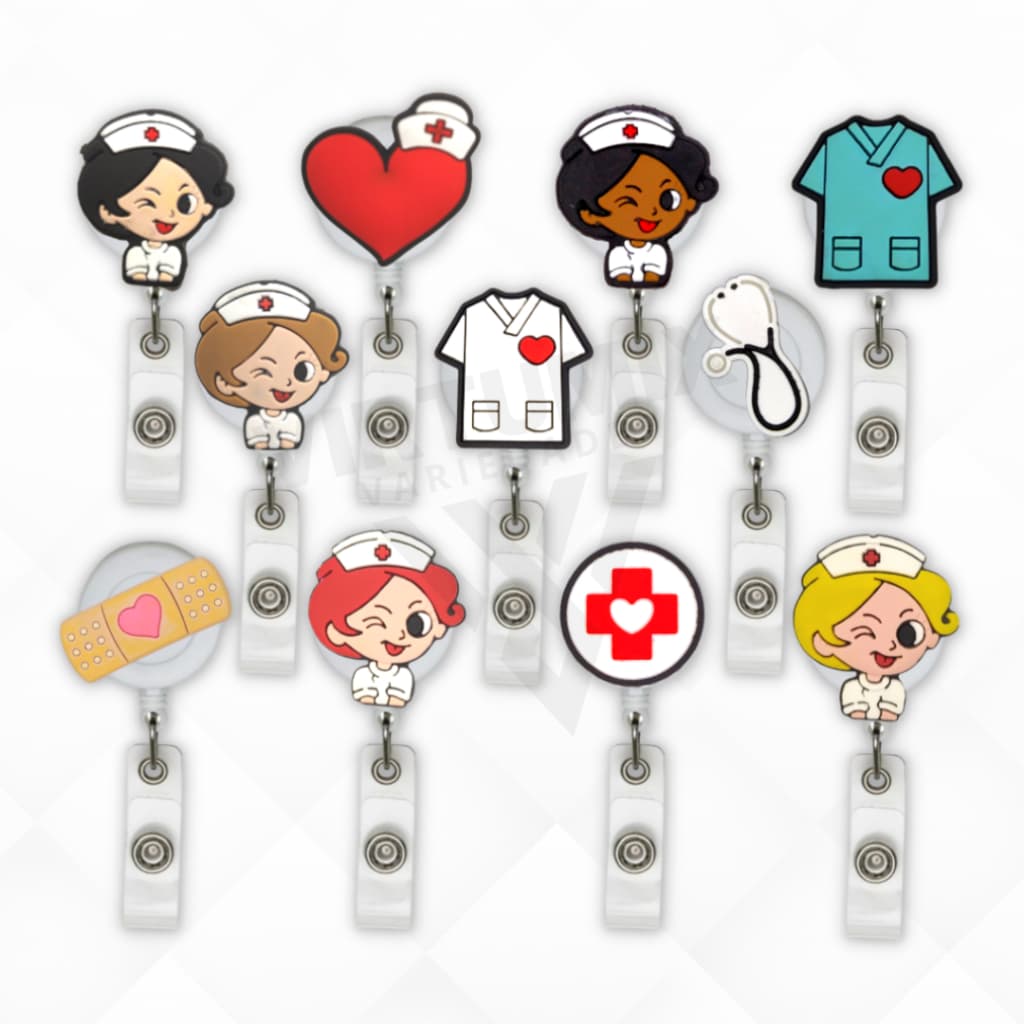 Porta Cracha Retrátil Personalizado Enfermagem Roller Clip