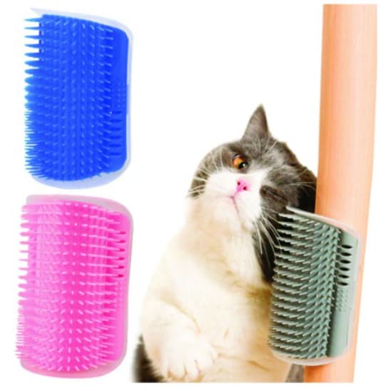 Escovadeira Escova Pet Tira Pelos Gato Catnip Parede Massagem Brinquedo Coçador pronto entrega ga-70 RJ