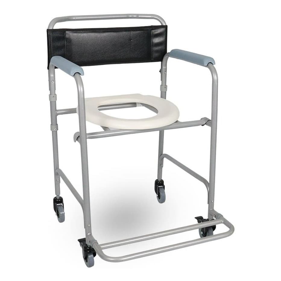 Cadeira De Banho E Sanitário Idoso Higiênica Dobrável 100kg