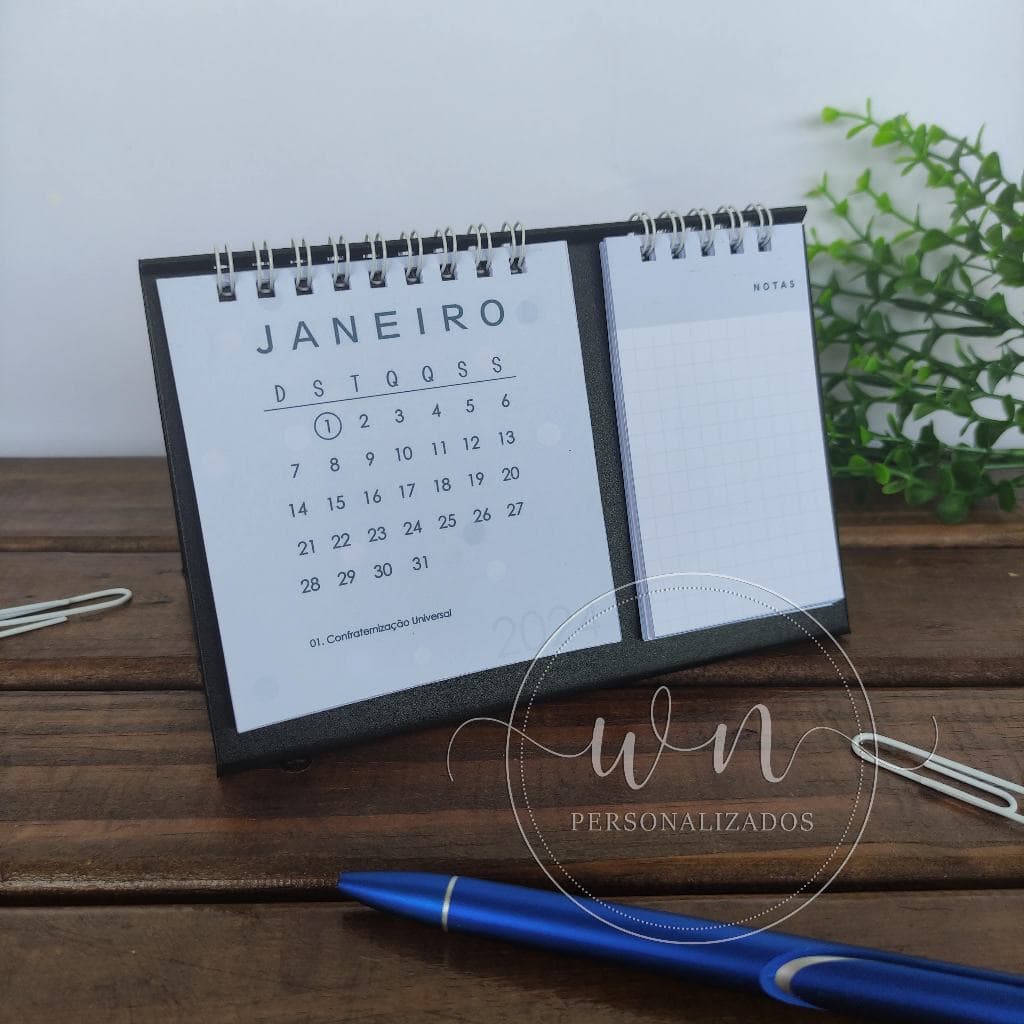 Calendário De Mesa Com Anotações 2026