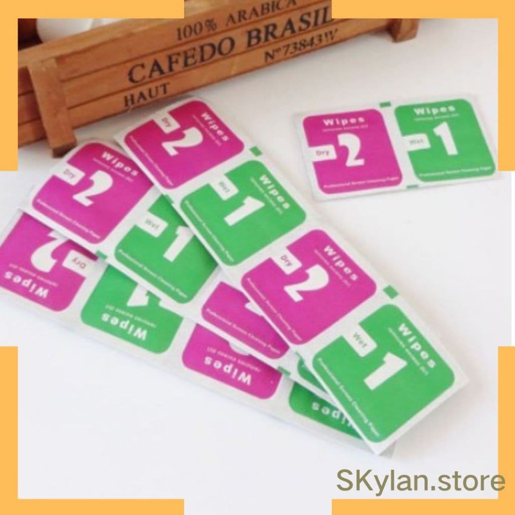 Pacote Manutenção Celular Limpa Tela Pano Seco E Com Álcool 1 E 2 Limpeza De Tela Aplicar Película Kit Com 6/9/12/24