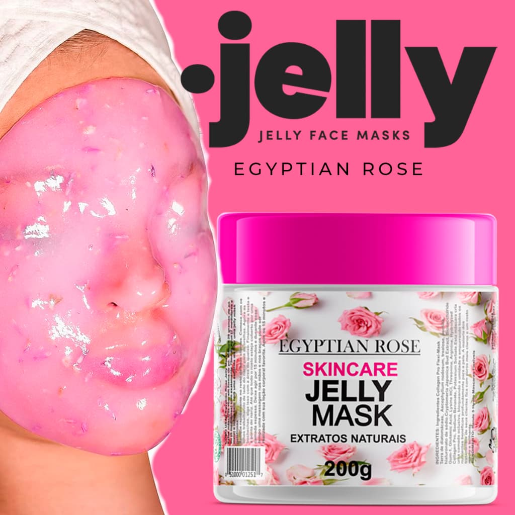 hydrojelly máscara facial de pétalas de rosas calmante e refrescante