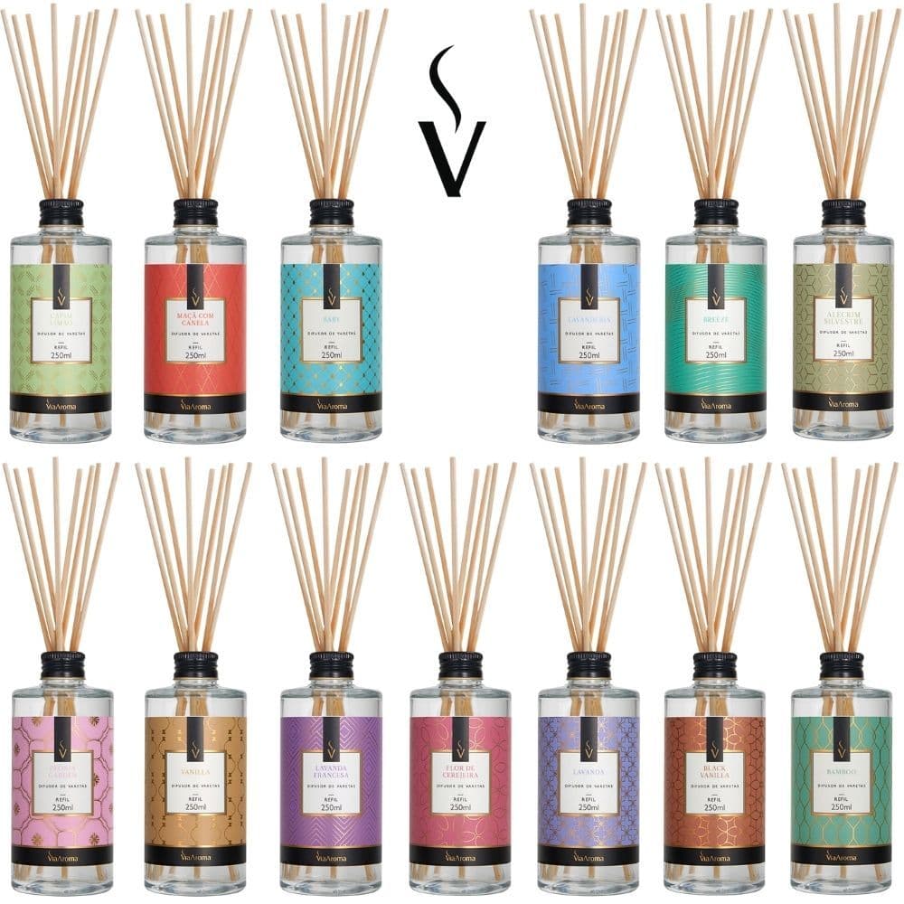 Refil para Difusor de Varetas para ambientes Via Aroma - 250ml