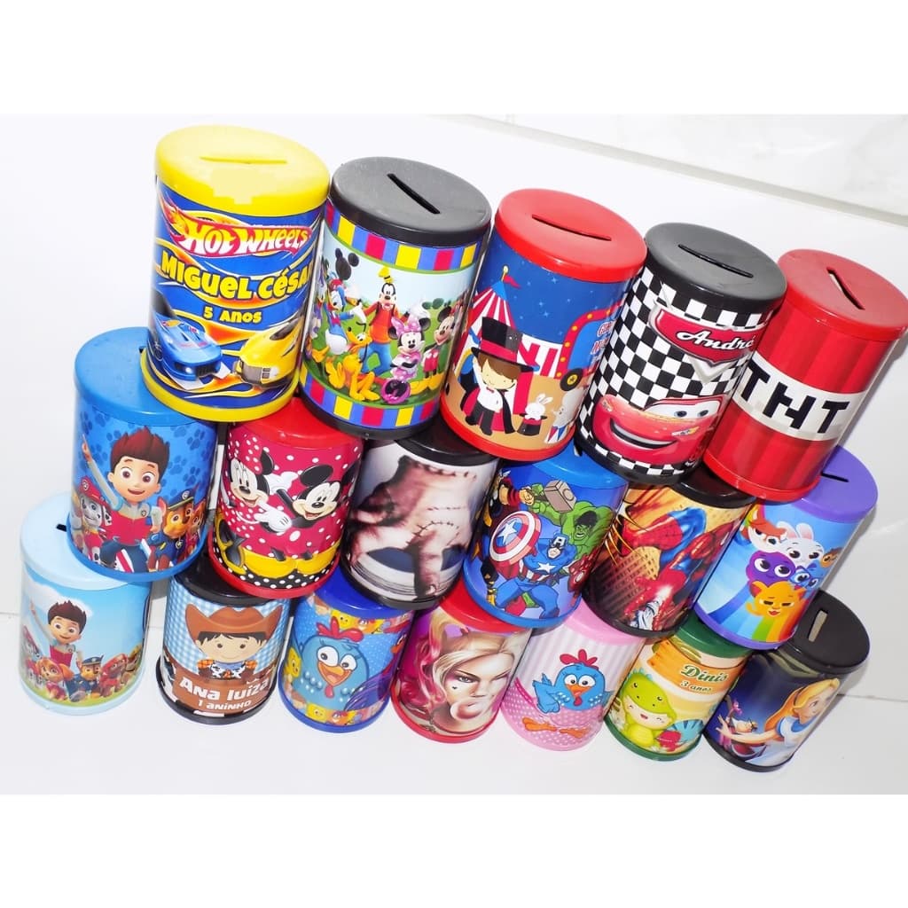 30 cofrinhos personalizado qualquer tema