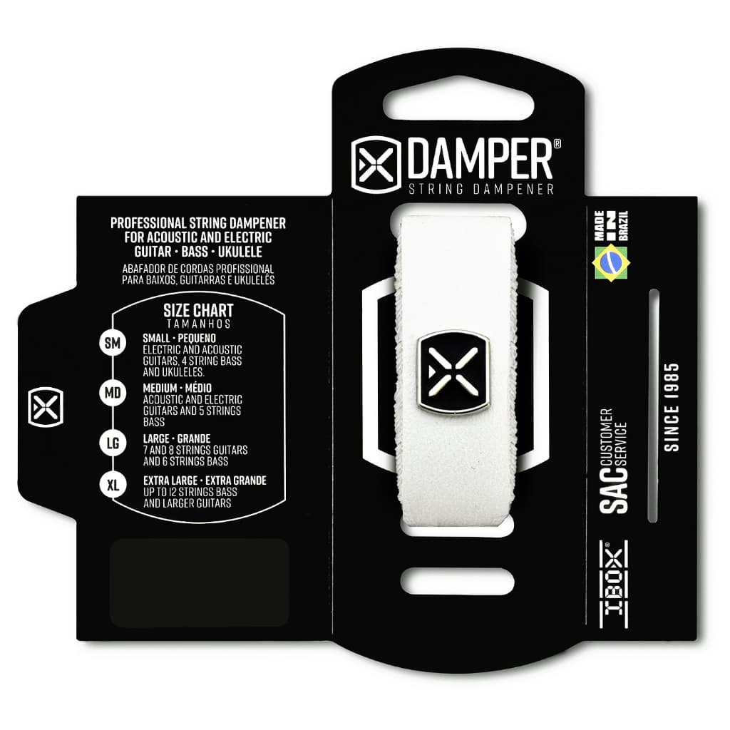 Abafador De Cordas P/Guitarra/Baixo/Violão - Divesas Cores - Damper em couro