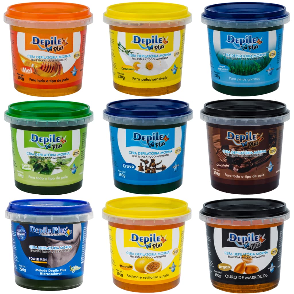 Cera Depilatória Hidrossolúvel para Depilação Depile Plus 290g