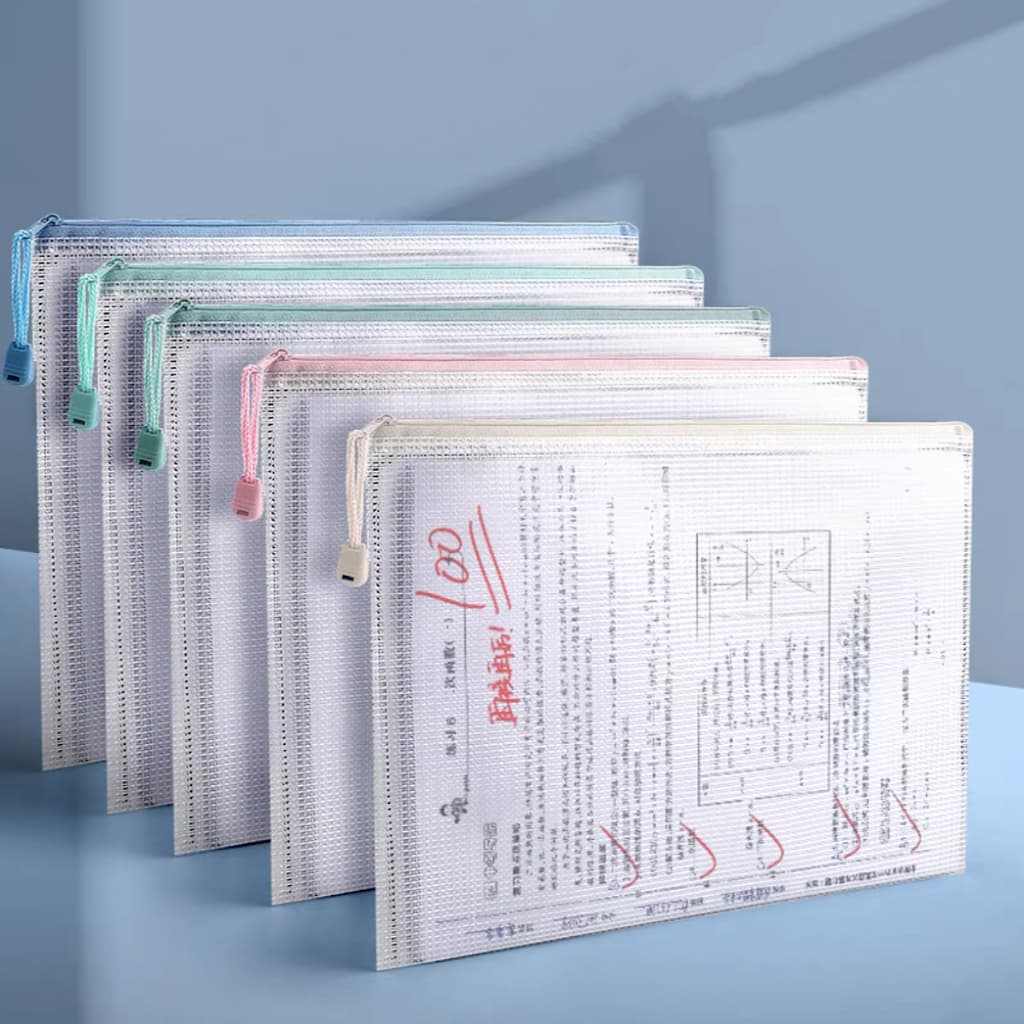 Kit 36 peças/Pasta A4 De Plástico Multiuso Com Zíper - Cores Sortidas