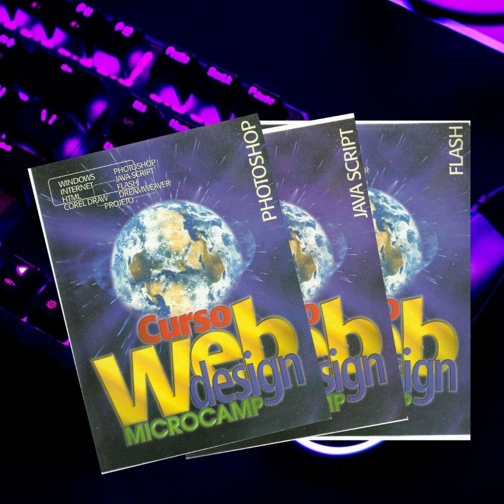 Lote de Livros- Curso Web Design Microcamp- Flash ,Java Script , Photoshop- Lote -  Usado
