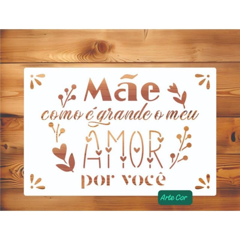 Stencil Mãe molde vazado com 30 x 20 cm