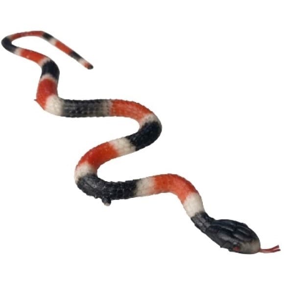 2 Cobra Coral Pequena De Borracha Serpente Pegadinha