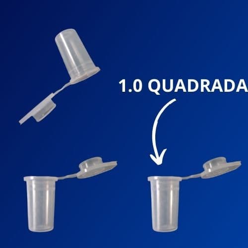 Microtubo 1.0 Quadrada - 1.000 unidades- PINOS-LABORATORIO-CAPSULA-CENTRIFUGAÇAO