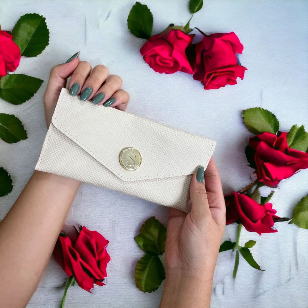 Carteira feminina Santorini Handbag com porta moedas.