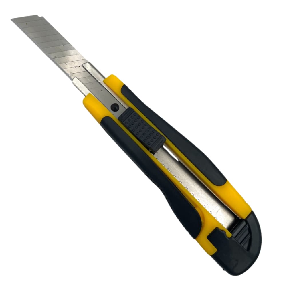 Estilete Profissional, Com Trava, Lâmina 18mm e Com Cabo Emborrachado