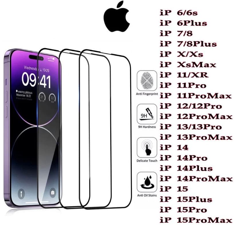 Pelicula de vidro 3D Para iPhone 6/6s/7/8PLUS XS XR XSMAX 11 12 13 14 PROMAX iphone 15 promax