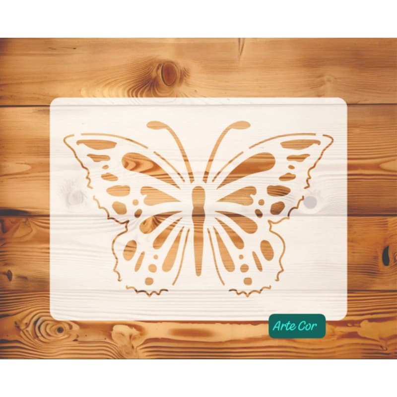 Estêncil Borboleta G / 20 x 15 cm / Molde pintura