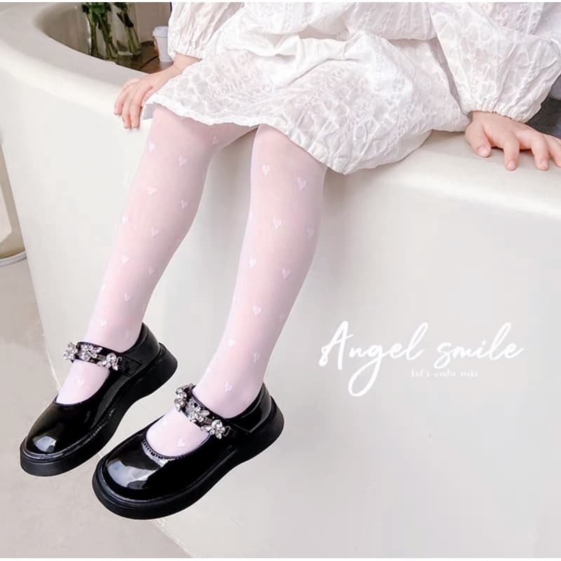 Meia calça Fio 20 Infantil Com Coração 608  Festa E Dança Camila