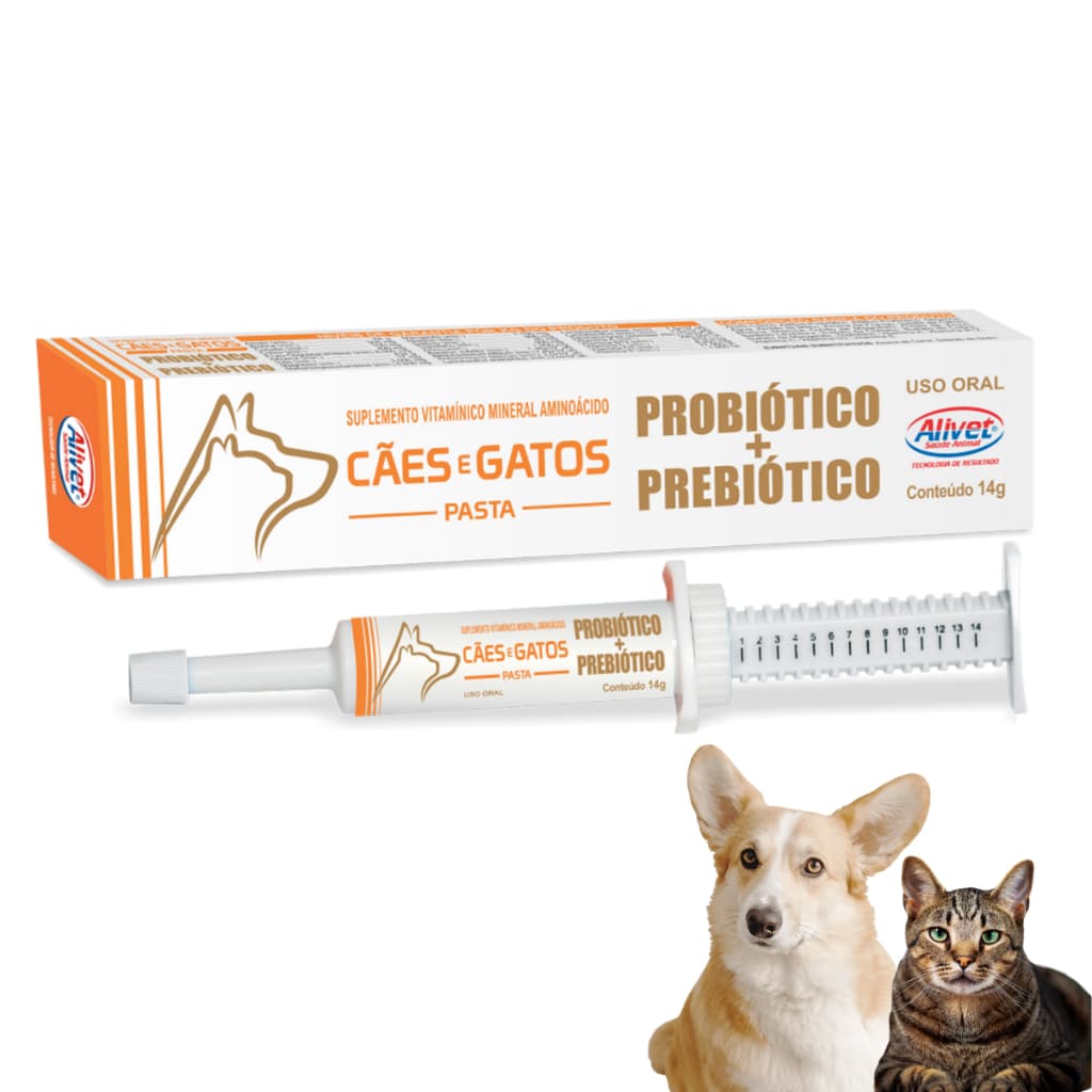 Probiótico Prebiótico Cães e Gatos Intestino Diarréia Saúde Intestinal