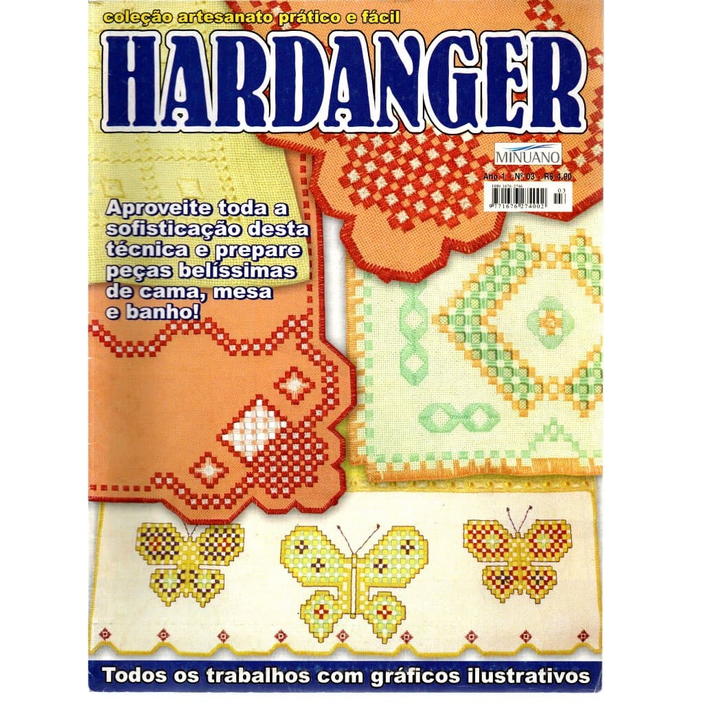 Revista Coleção Artesanato Prático E Fácil, Hardanger, Ano 1, Nº 3
