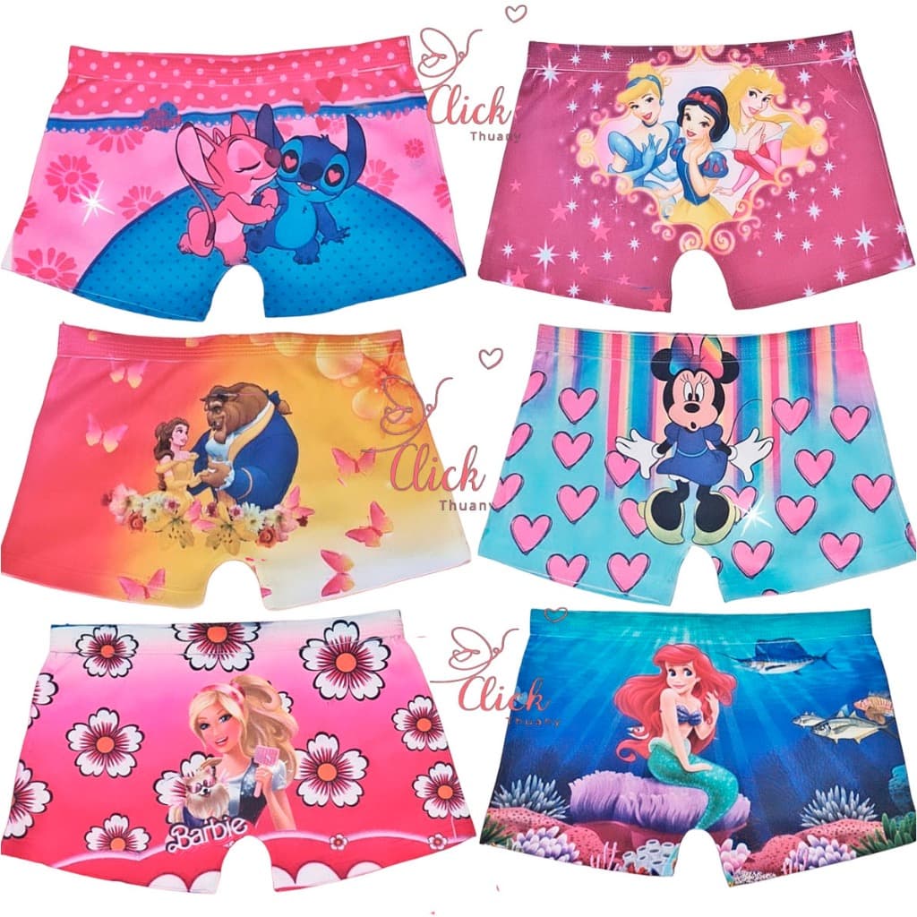Kit 5 Shortinho Box Calcinha Infantil meninas